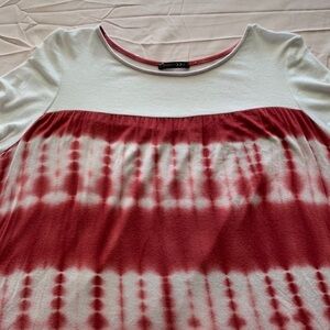 Papermoon Women’s Maroon Short Sleeve Tie Dye T-Shirt